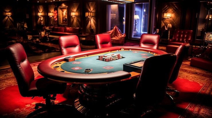 Tampilan permainan Caribbean Stud Poker di aplikasi mobile ipinslot dengan kartu dealer dan pemain